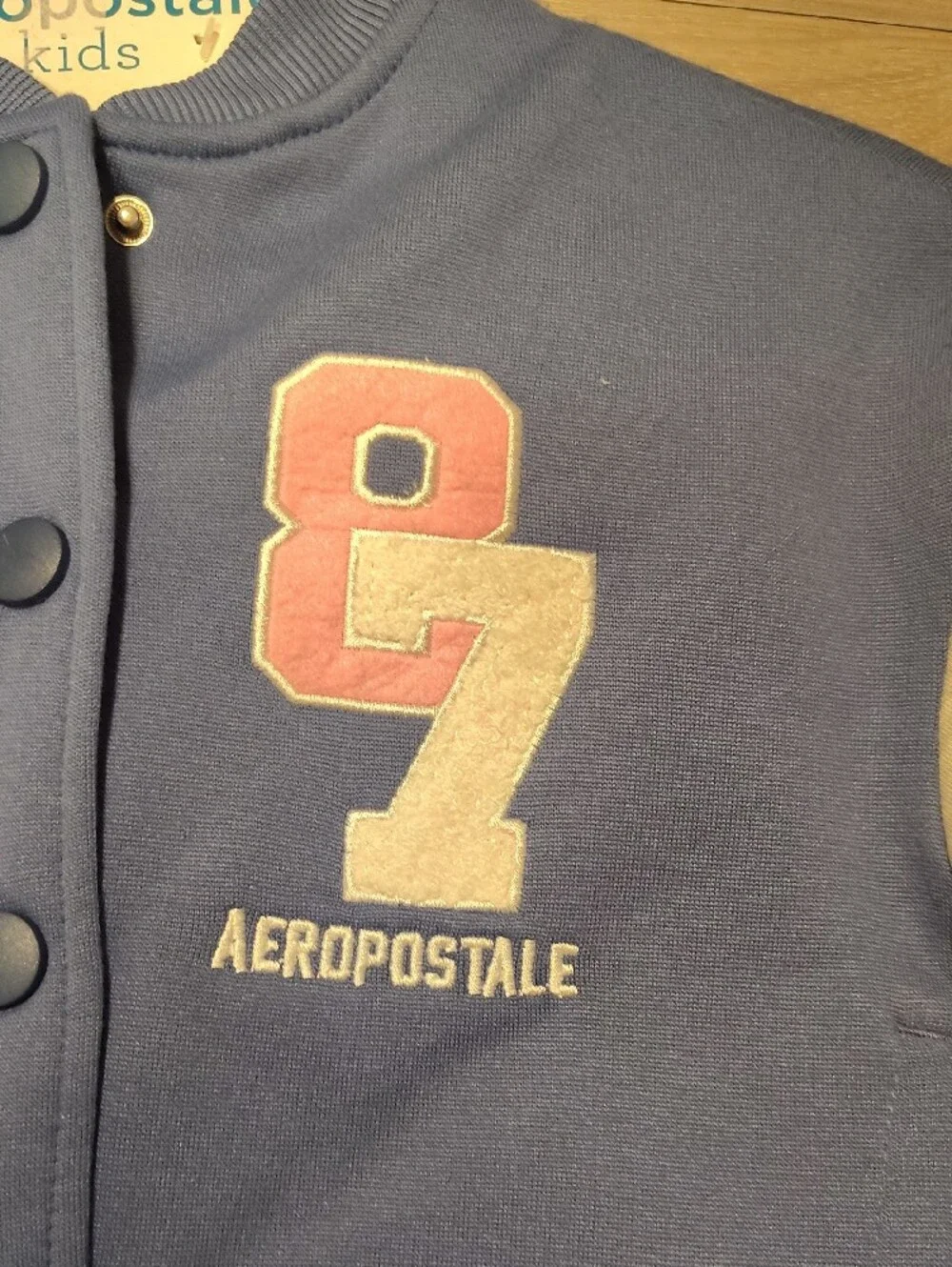 Aeropostale Kids Navy Blue and Light Gray Two-Piece Matching Set